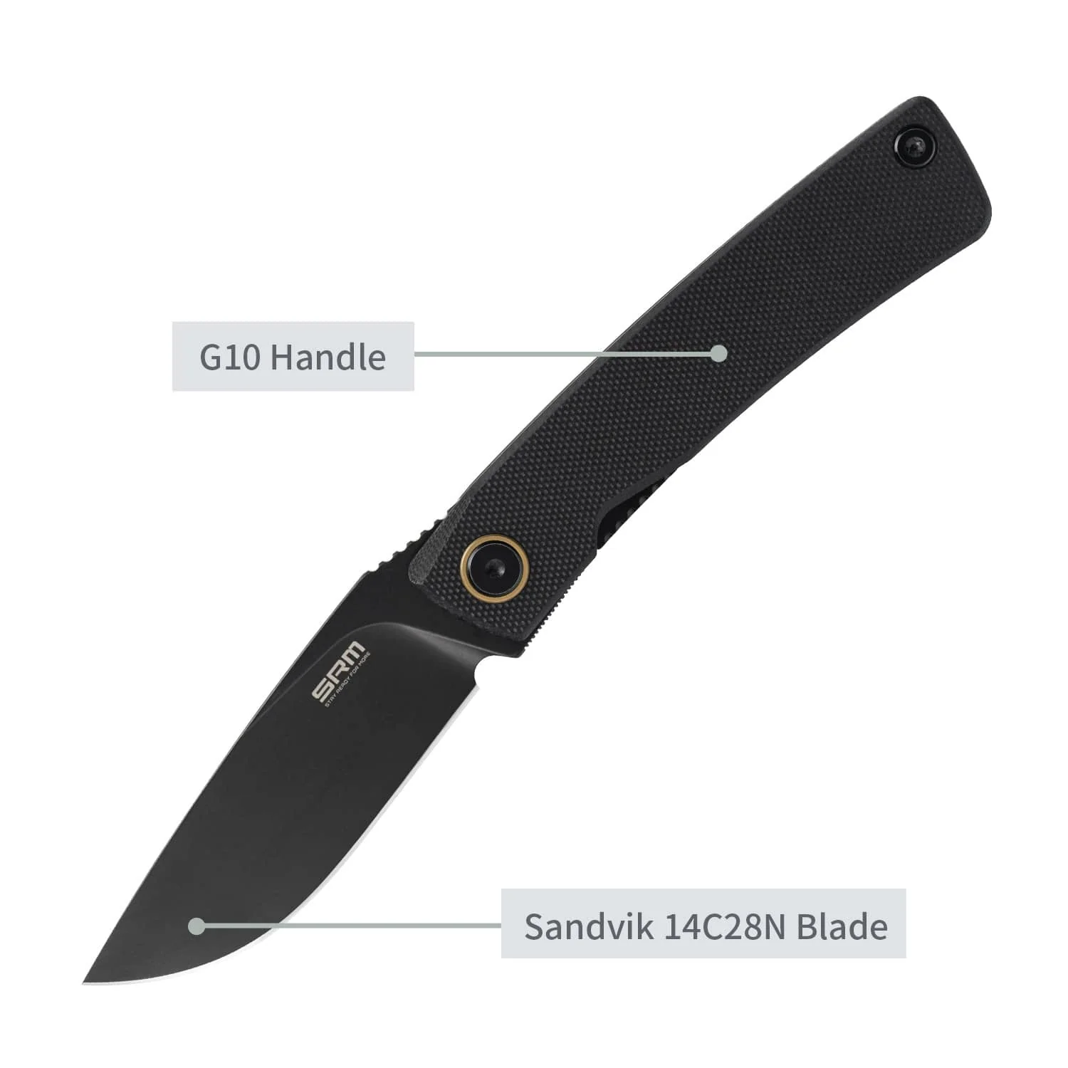SRM Air 105M-GB (2.95" 14C28N Blade, G10 Handle) - Image 3