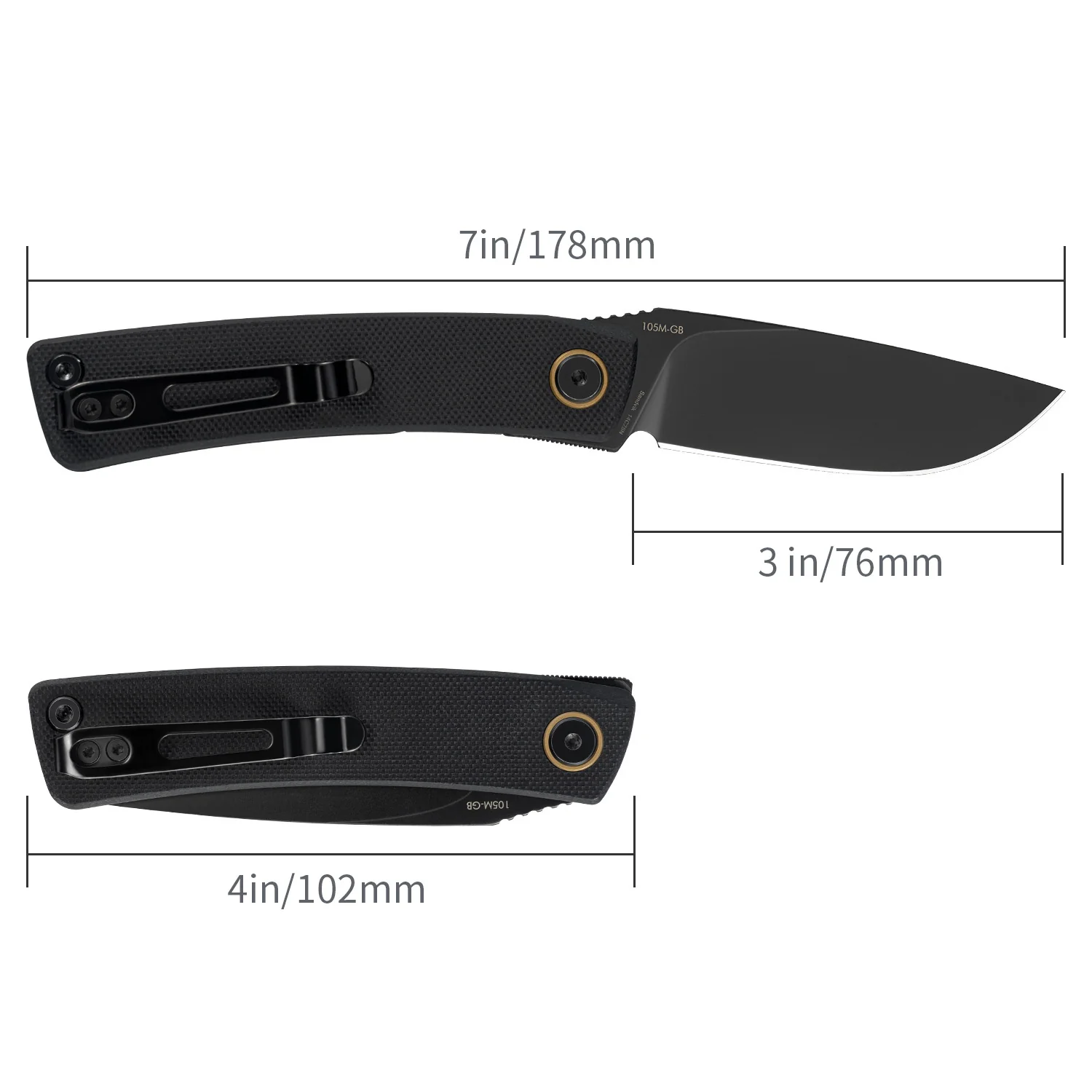 SRM Air 105M-GB (2.95" 14C28N Blade, G10 Handle) - Image 6