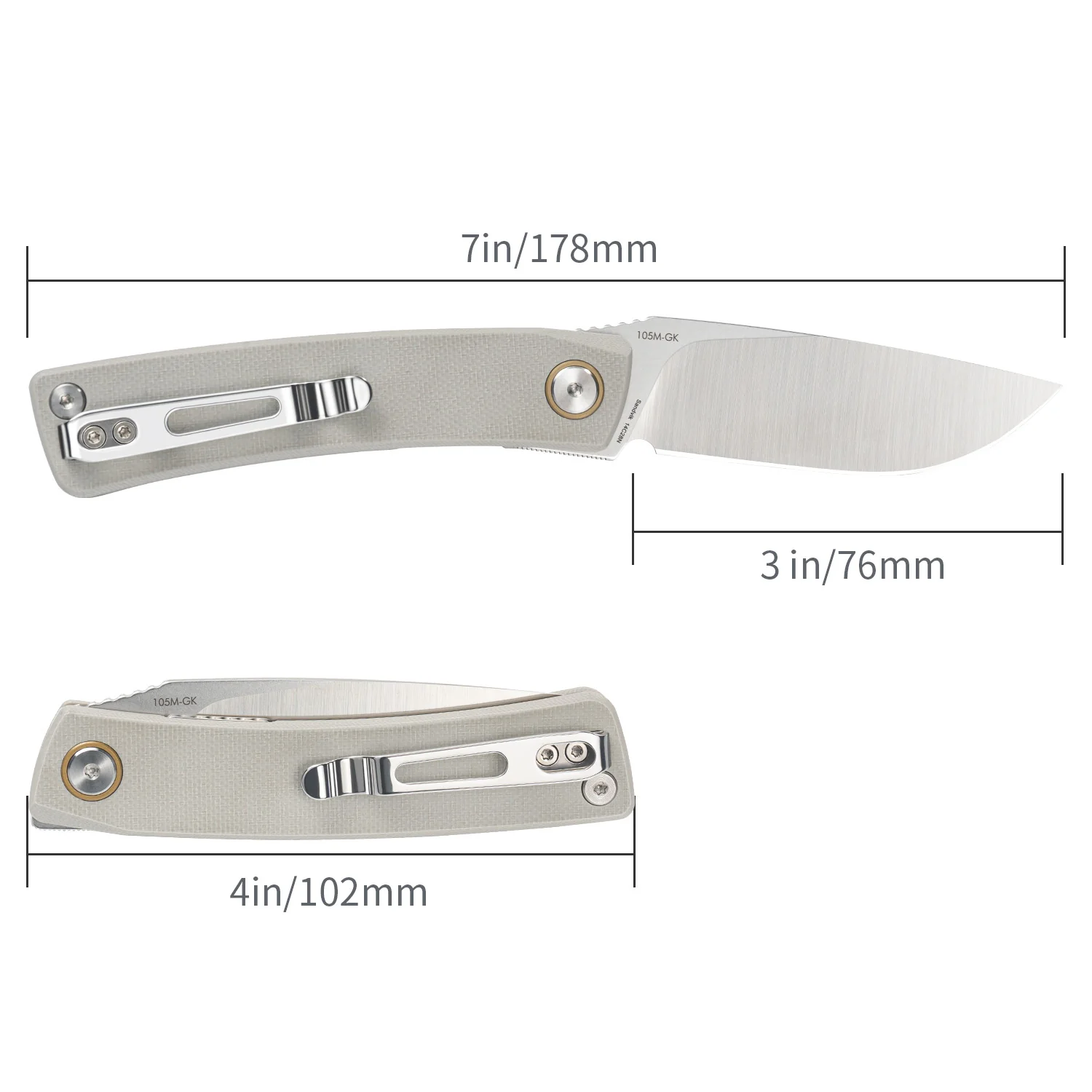 SRM Air 105M-GK (2.95" 14C28N Blade, G10 Handle) - Image 5