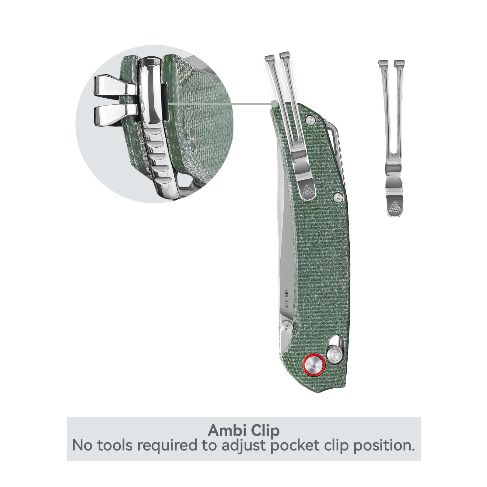 SRM Asika 411L-MG (3.46" 14C28N Blade, Micarta Handle) - Image 4