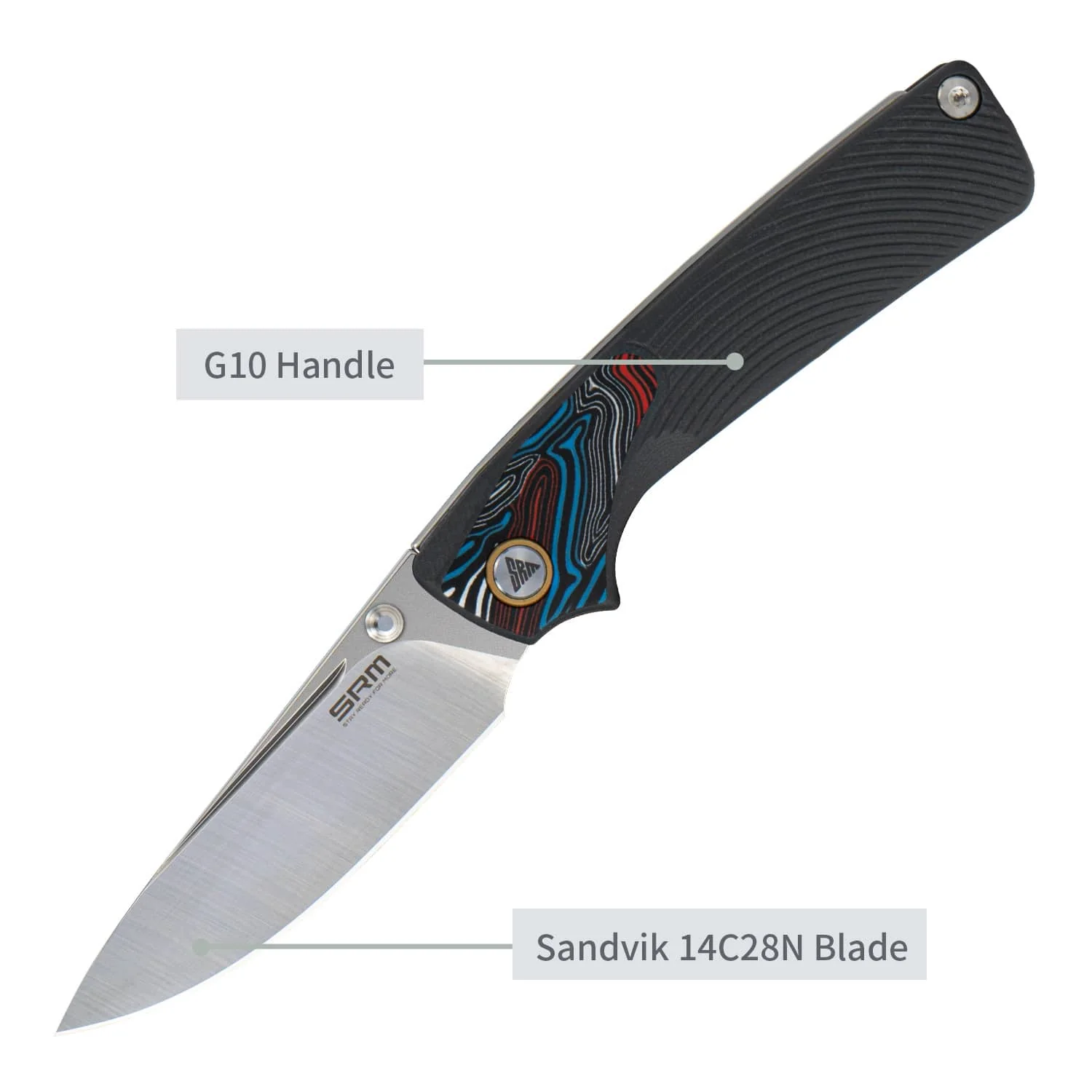 SRM Dome 106M-GK (2.99" 14C28N Blade, G10 Handle) - Image 3