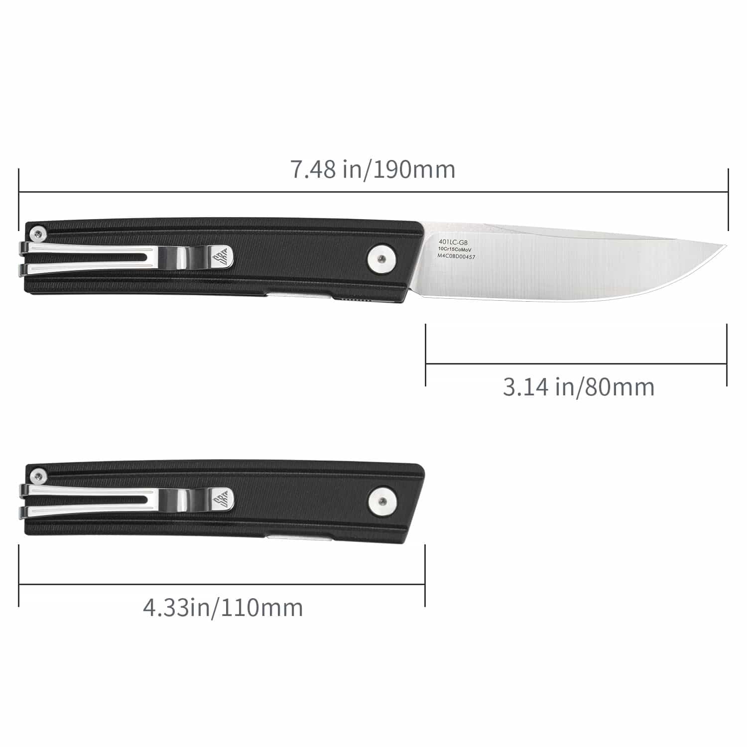 SRM Gent 401LC-GB (3.27" 10Cr Blade, G10 Handle) - Image 7