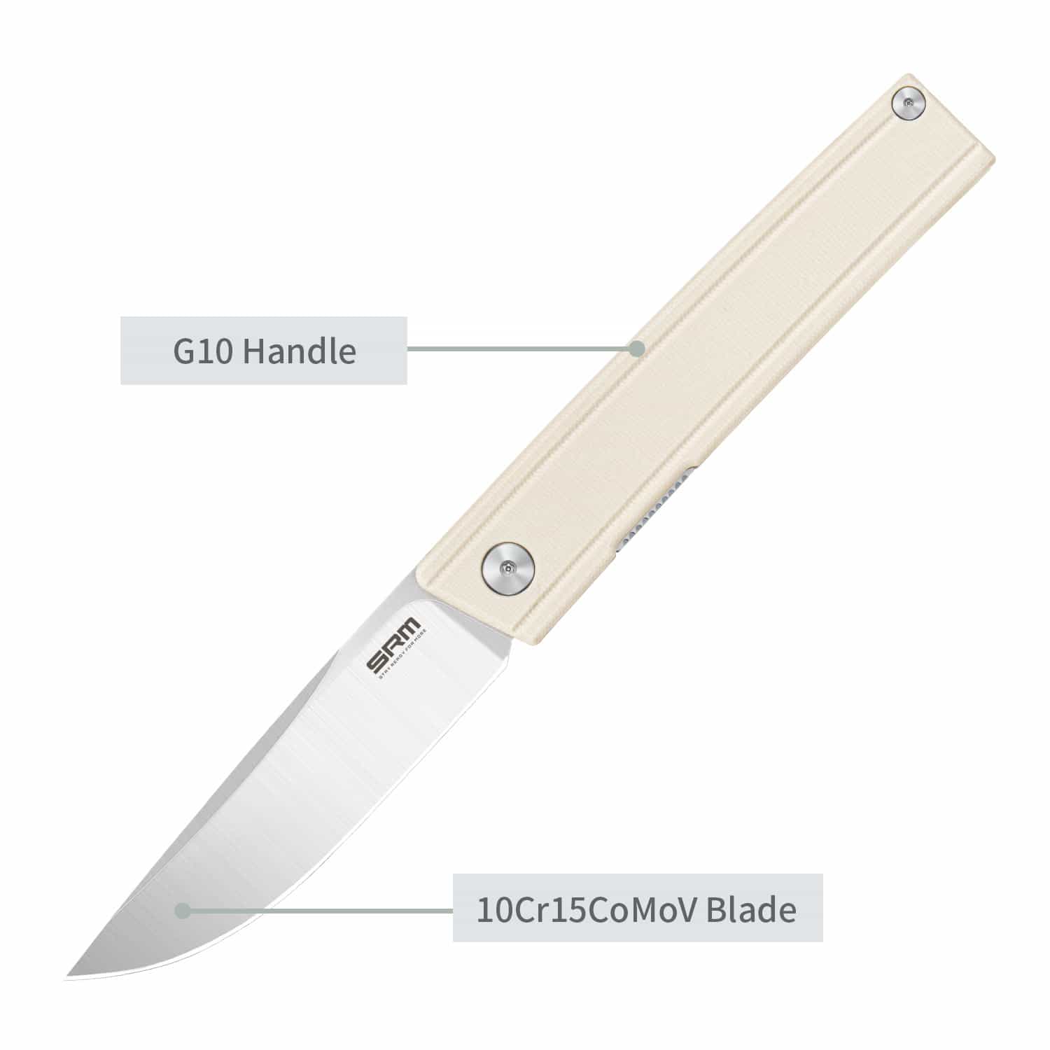 SRM Gent 401LC-GT (3.27" 10Cr Blade, G10 Handle) - Image 5