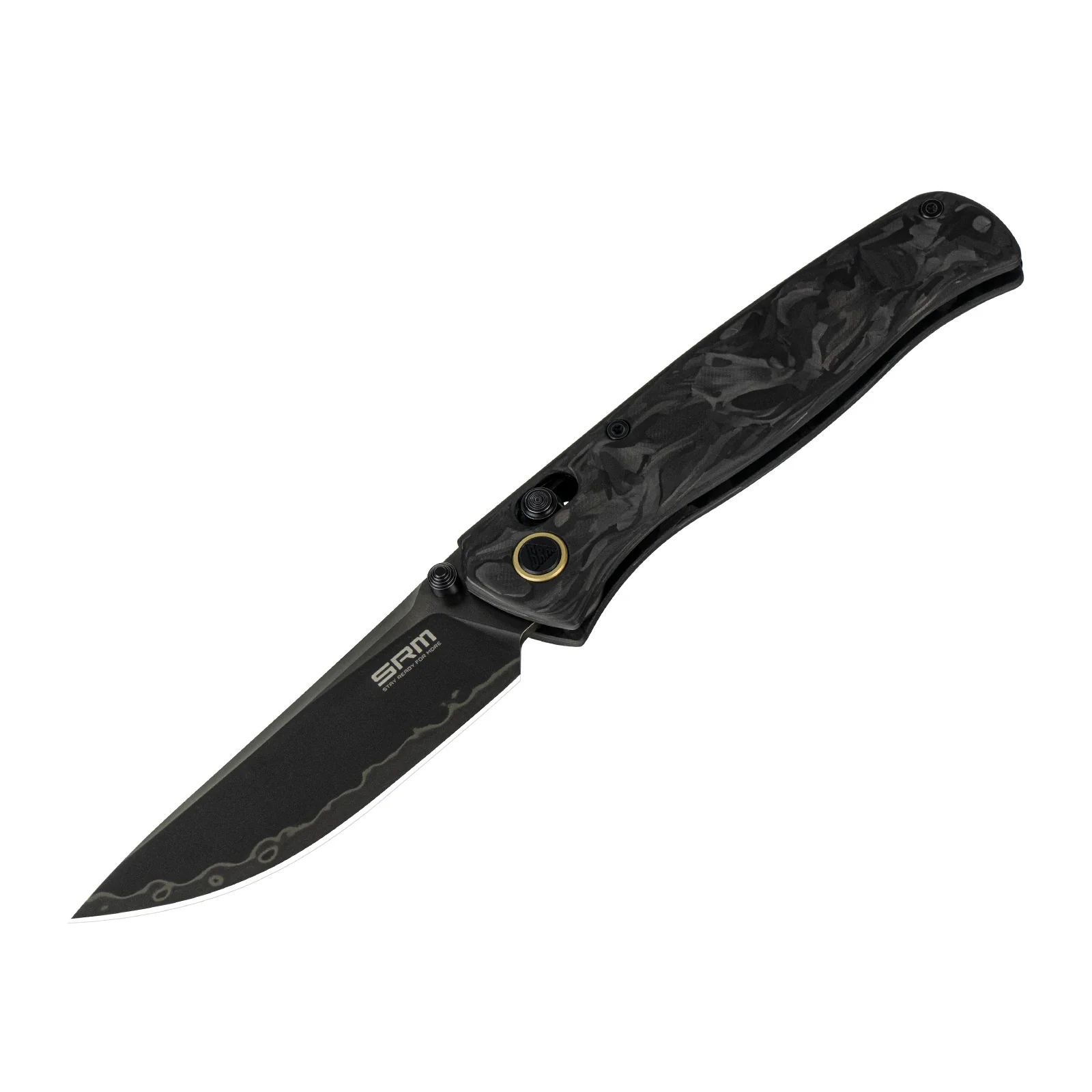 SRM Medal 255L-FB2 (3.2” Laminated 140Cr Steel Blade, Carbon-fiber Handle) - Image 9