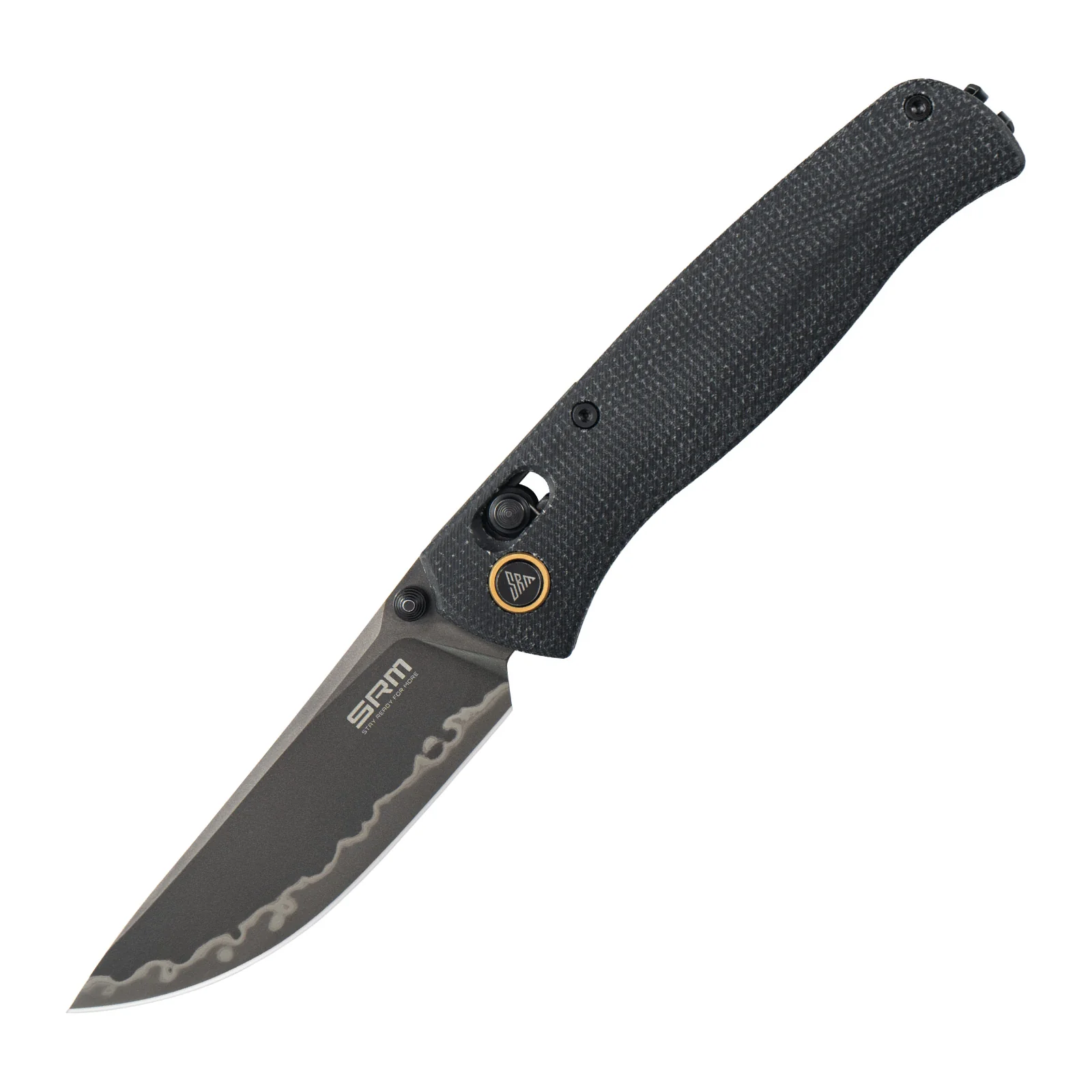 SRM Medal 255L-MB2 (3.2” Laminated 140Cr Steel Blade, Micarta Handle)