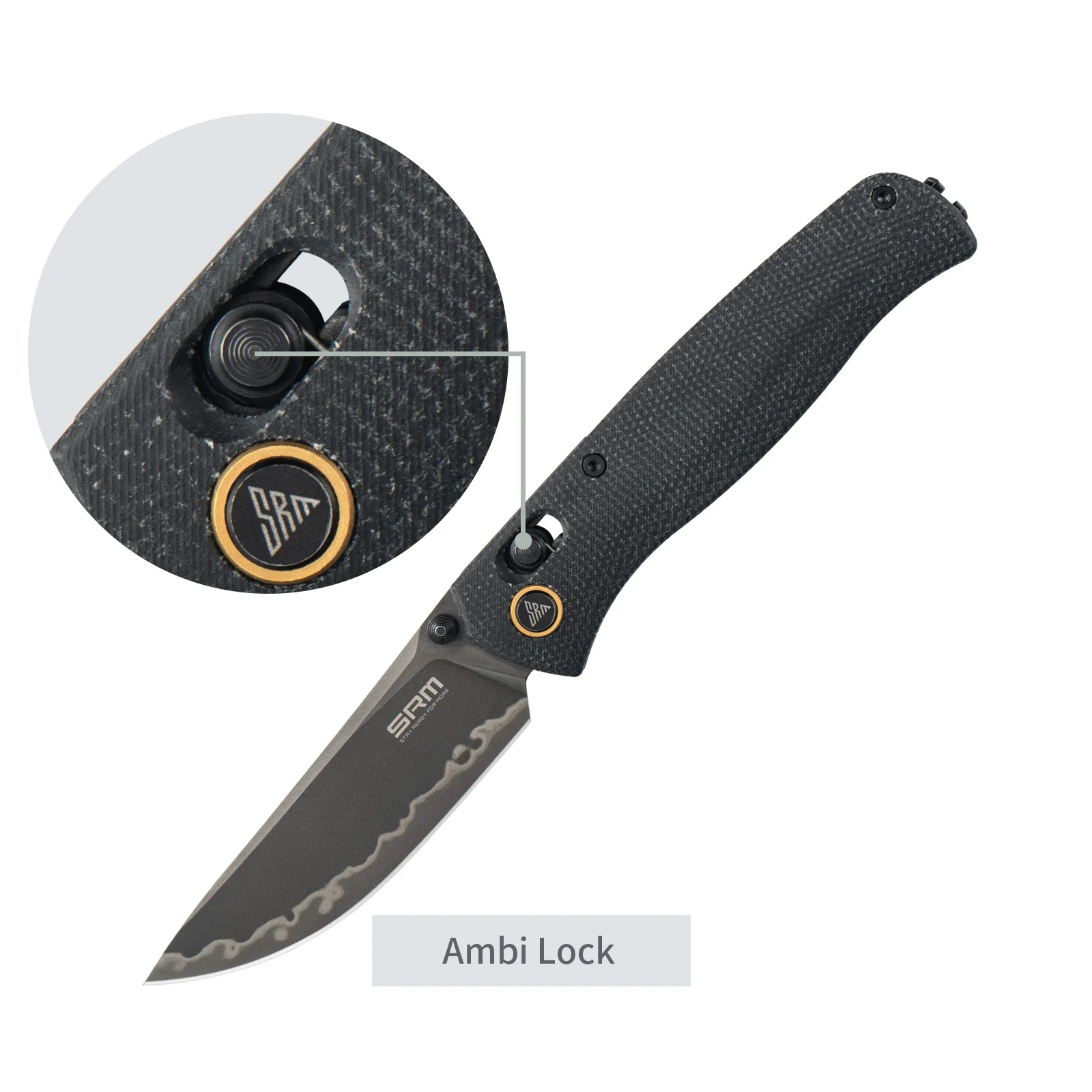 SRM Medal 255L-MB2 (3.2” Laminated 140Cr Steel Blade, Micarta Handle) - Image 4
