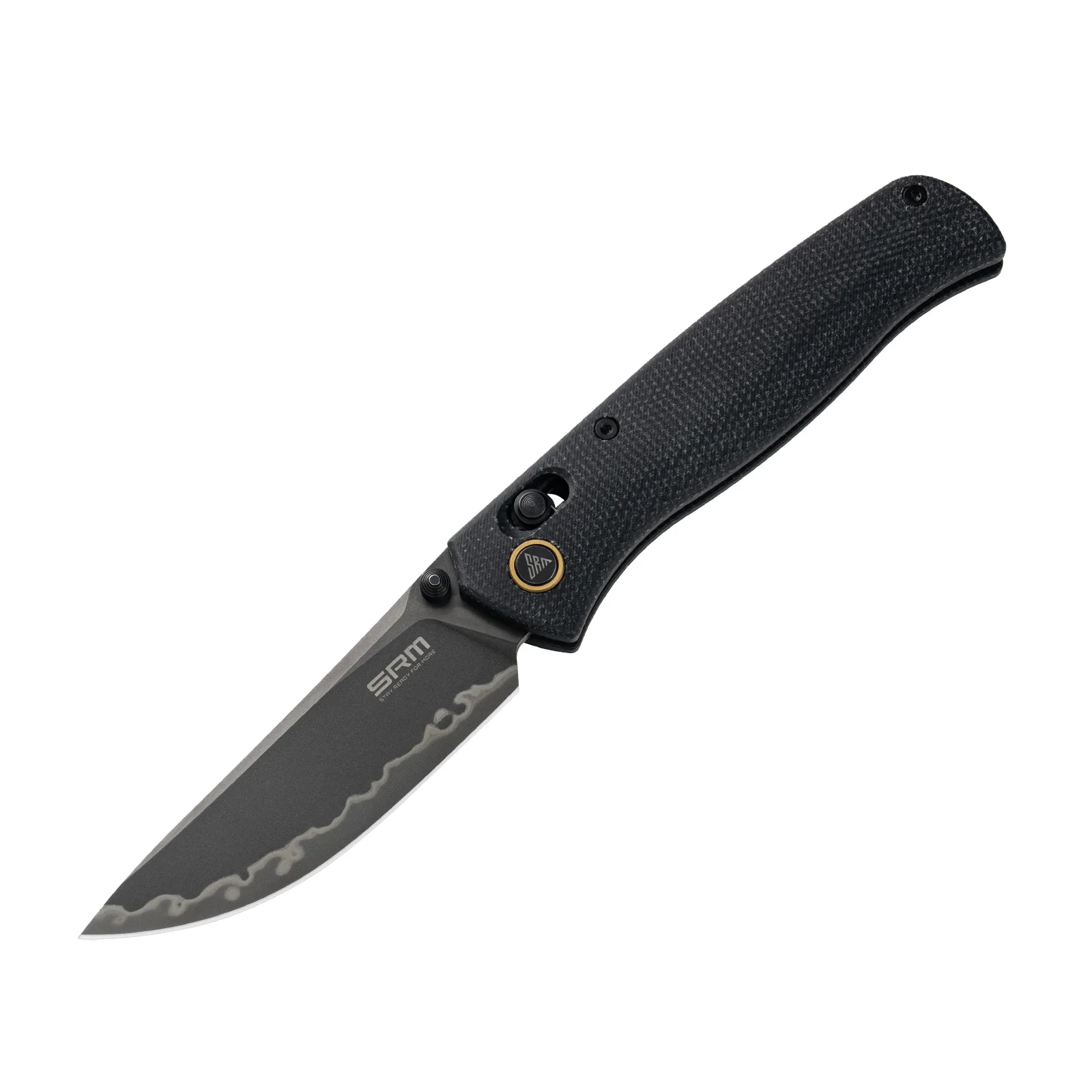 SRM Medal 255L-MB2 (3.2” Laminated 140Cr Steel Blade, Micarta Handle) - Image 9