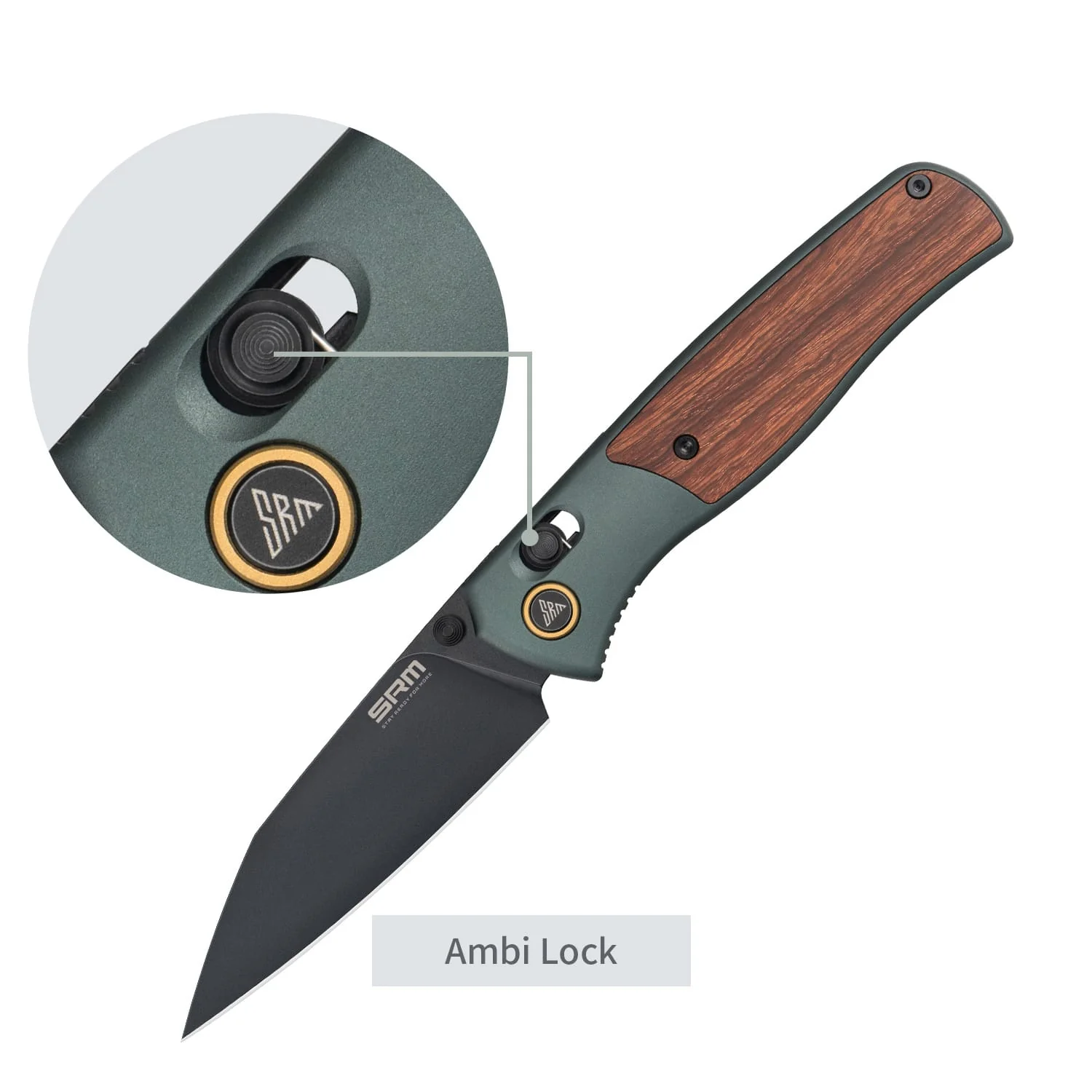 SRM Medal 259L-AG (3.18” 14C28N Blade, Aluminum Handle) - Image 4