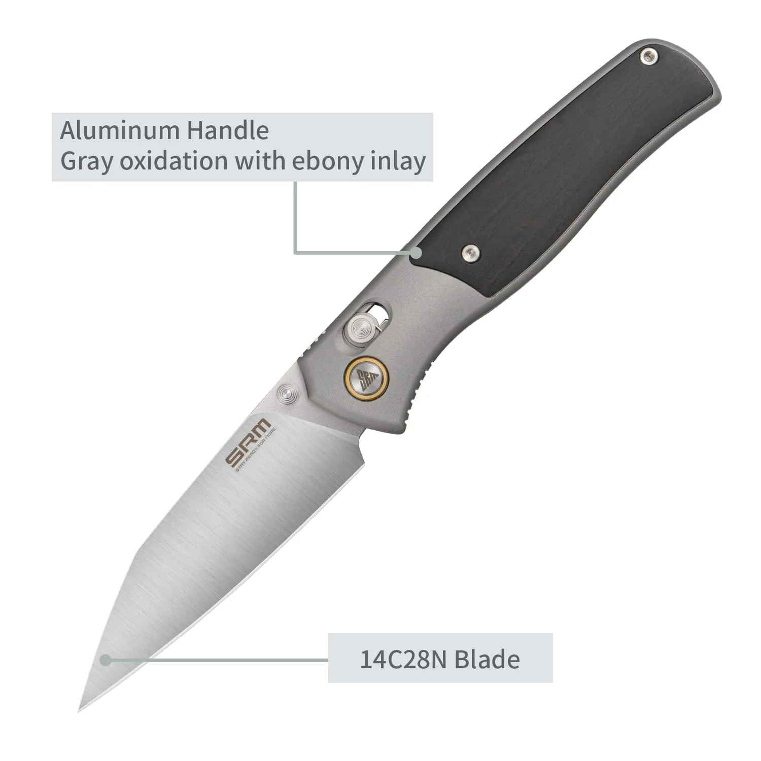 SRM Medal 259L-AK (3.18” 14C28N Blade, Aluminum Handle) - Image 3