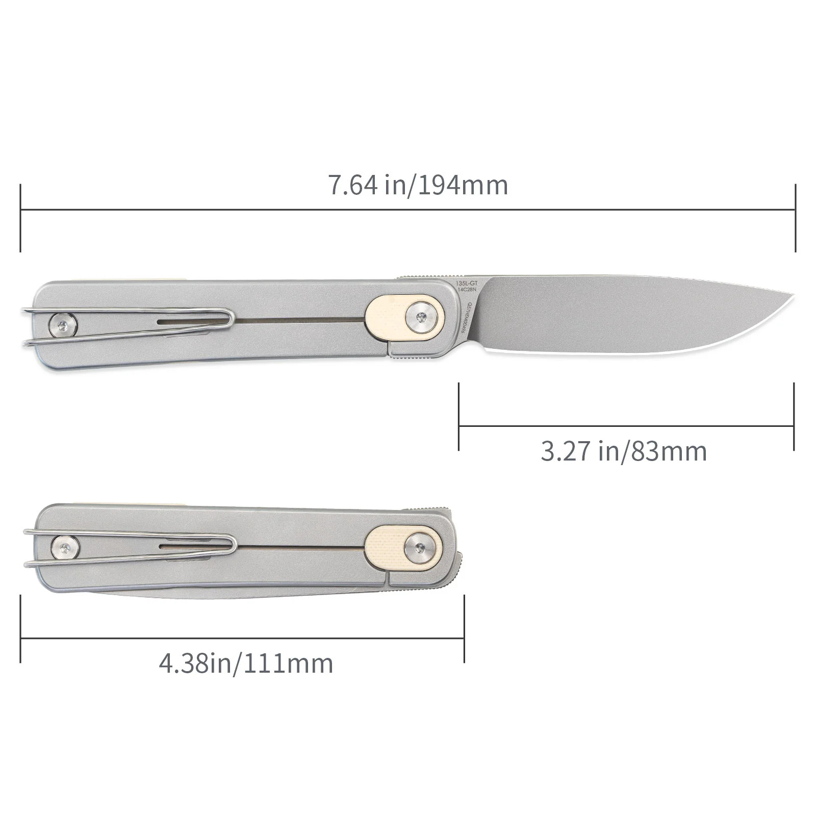 SRM Palfrey 135L-GT (3.27" 14C28N Blade, G10 Handle) - Image 6
