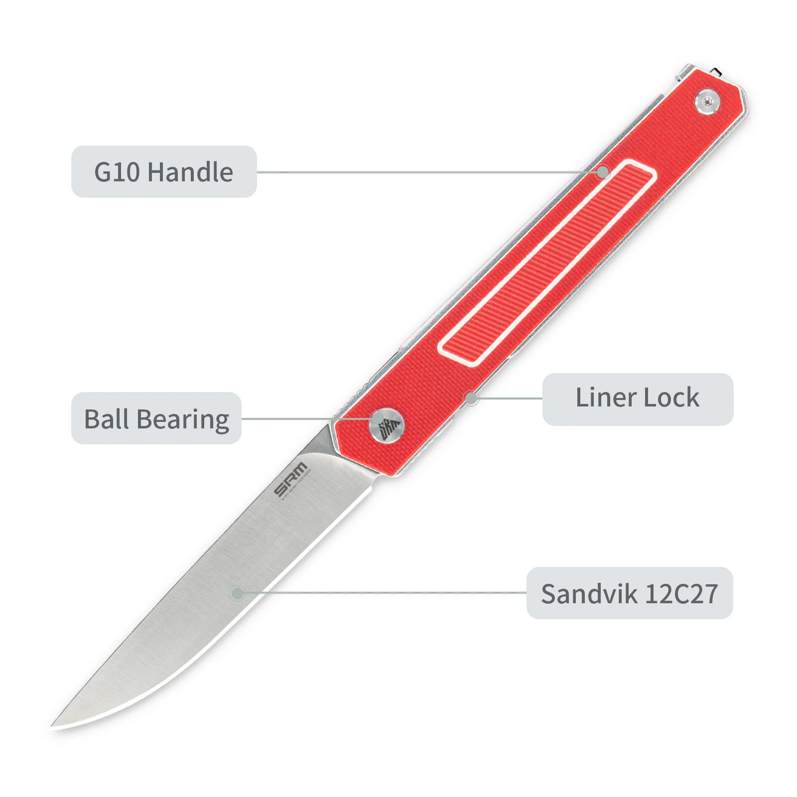 SRM Swift 125L-GR (3.15" 12C27 Blade, G10 Handle) - Image 3