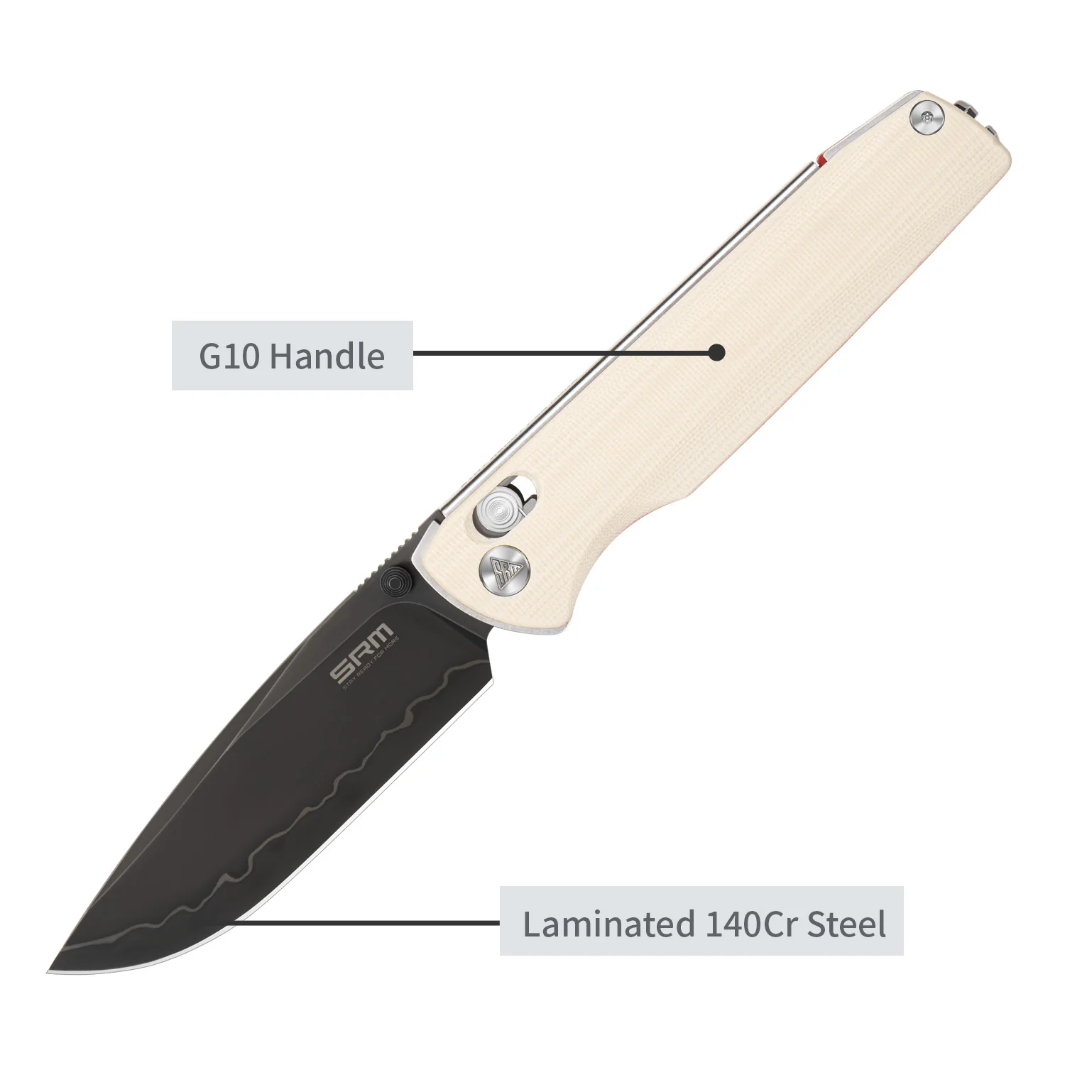 SRM Terrier 258L-GX2 (3.65" Laminated 140Cr Blade, G10 Handle) - Image 7