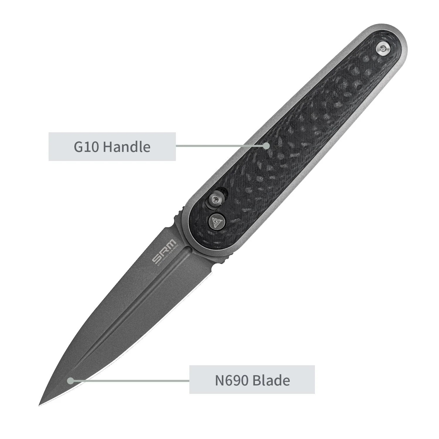 SRM Twin 251MB-GB (2.99" N690 Blade, G10 Handle) - Image 3