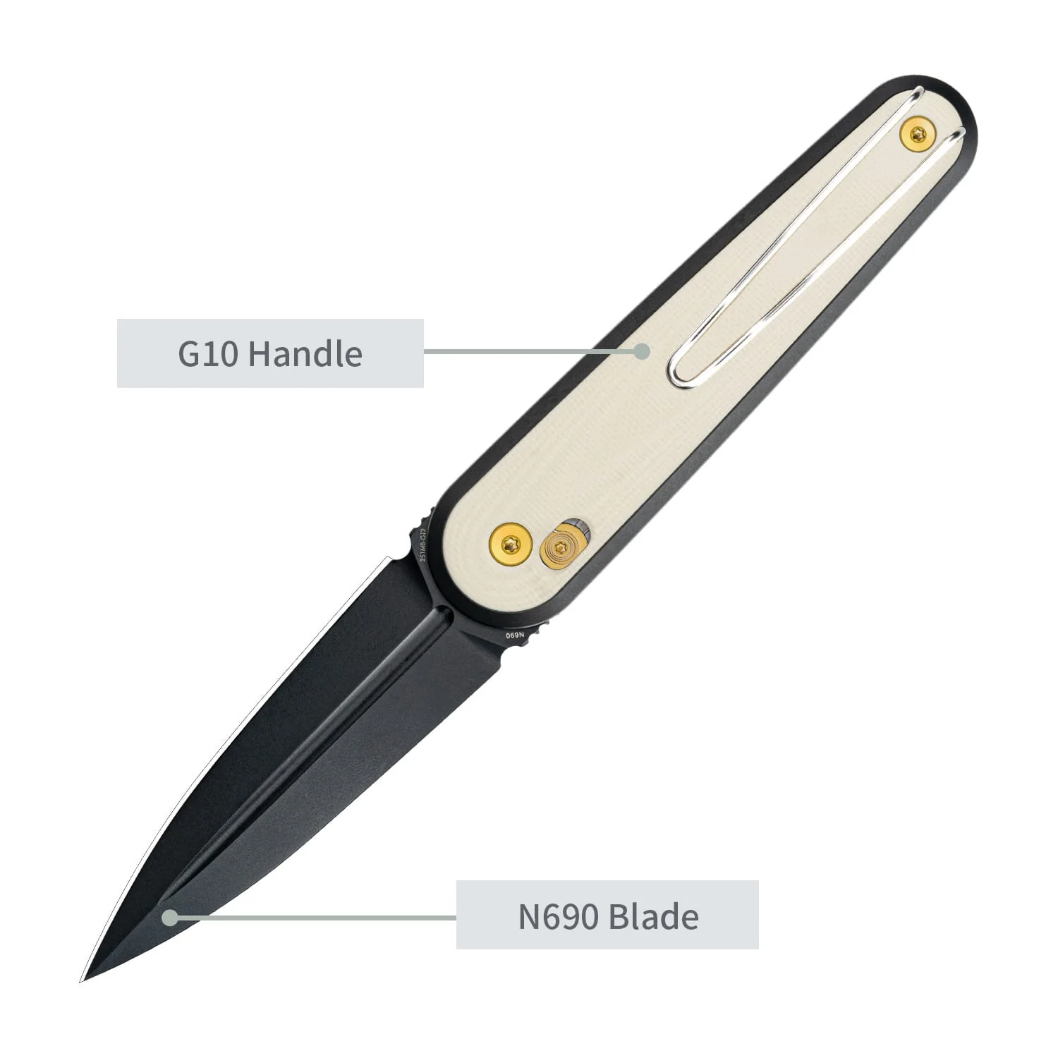 SRM Twin 251MB-GT2 (2.99" N690 Blade, G10 Handle) - Image 3