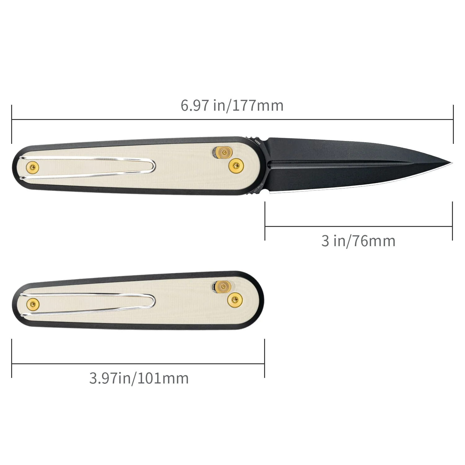 SRM Twin 251MB-GT2 (2.99" N690 Blade, G10 Handle) - Image 6