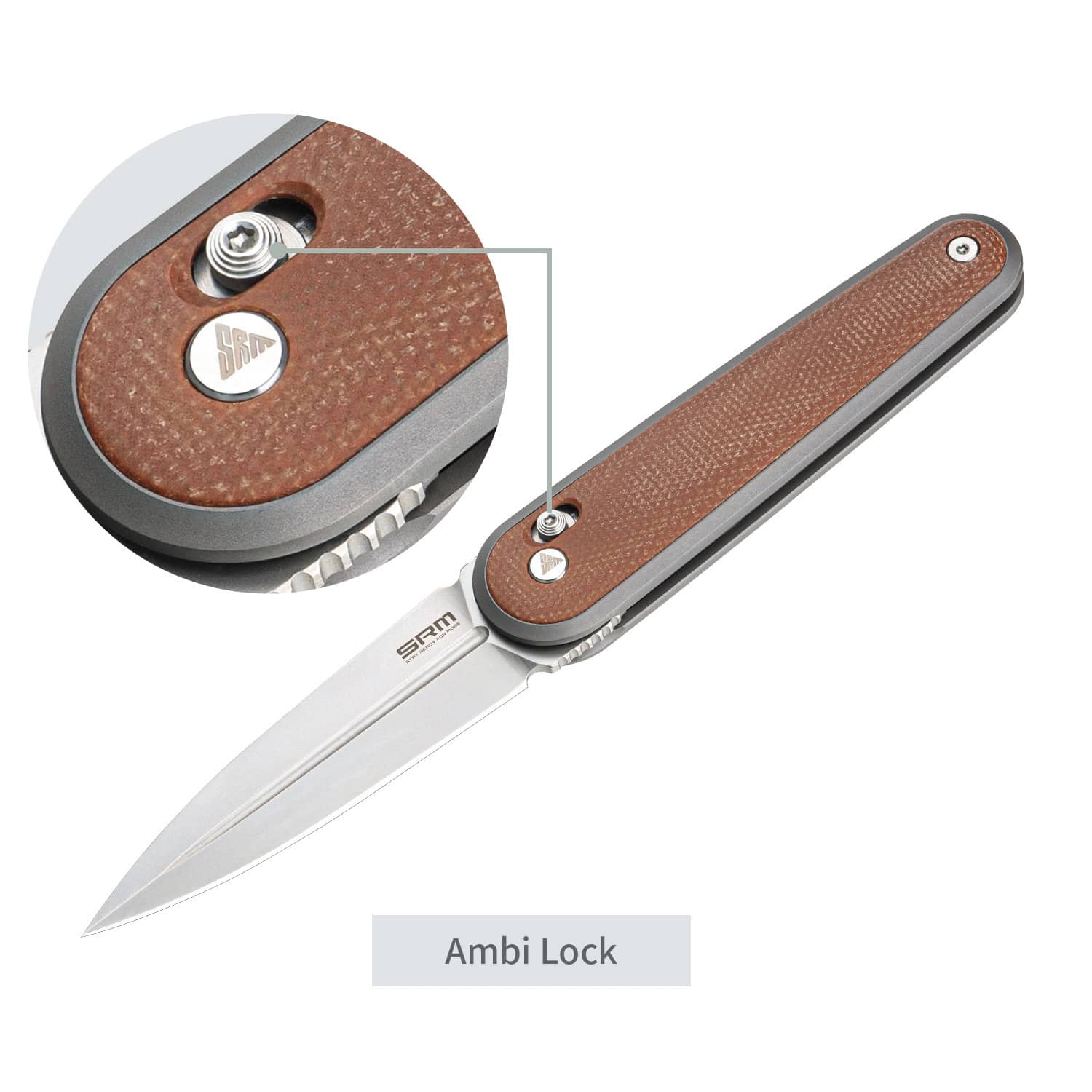 SRM Twin 251MB-MN (2.99" N690 Blade, Micarta Handle) - Image 4