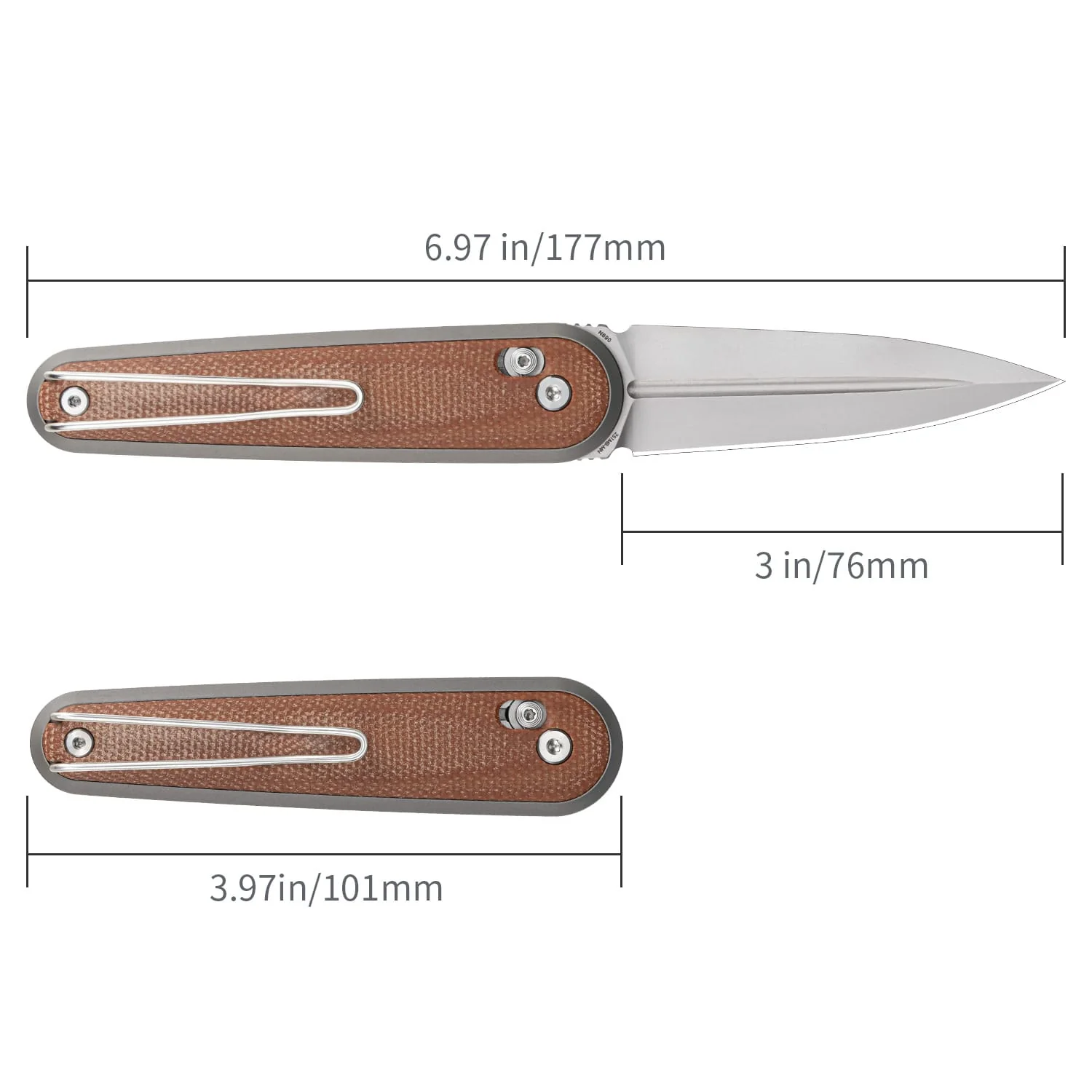 SRM Twin 251MB-MN (2.99" N690 Blade, Micarta Handle) - Image 5