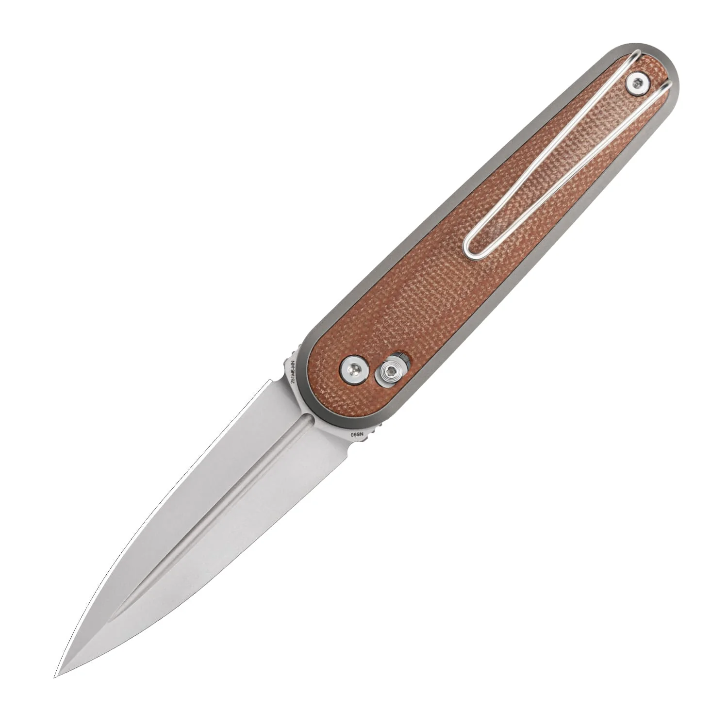SRM Twin 251MB-MN (2.99" N690 Blade, Micarta Handle) - Image 9